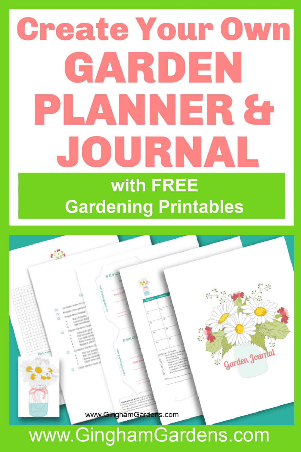 Free Gardening Printables Gingham Gardens
