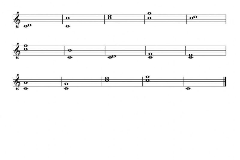 Free Printable Music Intervals Worksheet