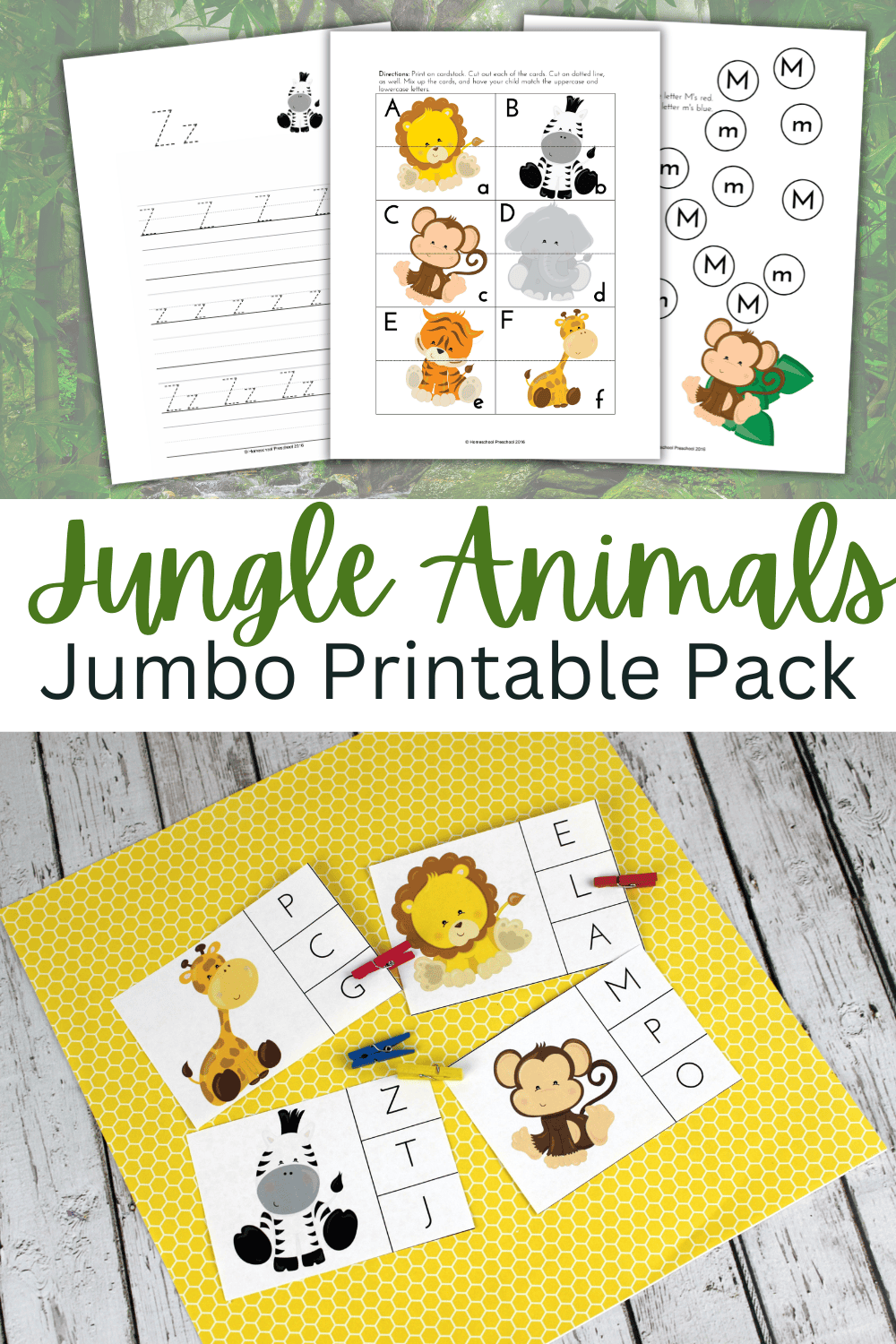 Free Jungle Animal Printables For Preschoolers