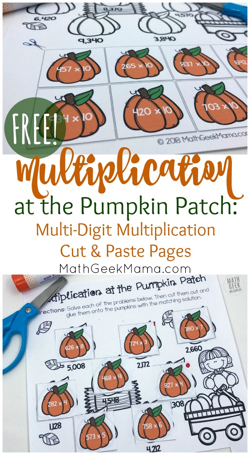 FREE Multi Digit Multiplication Worksheets For Fall