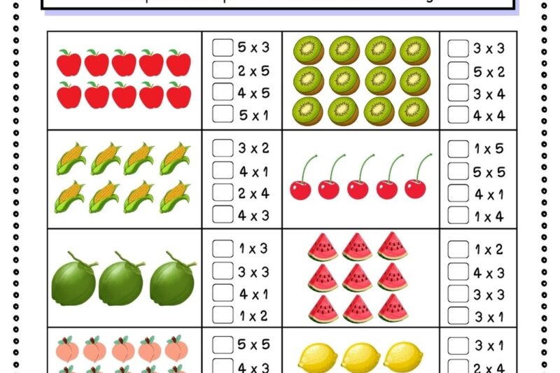 Free Printable Multiplication Worksheets With Arrays