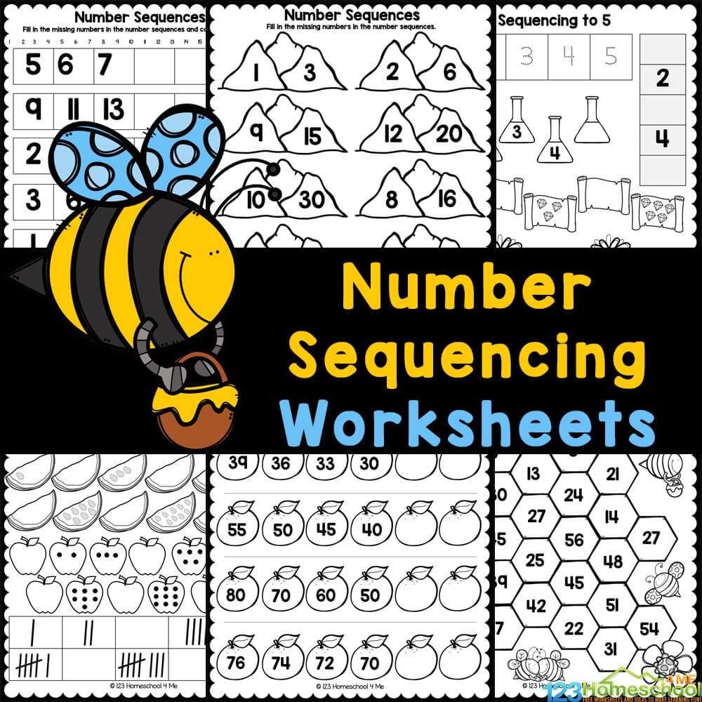 Free Number Sequencing Worksheets For Kindergarten