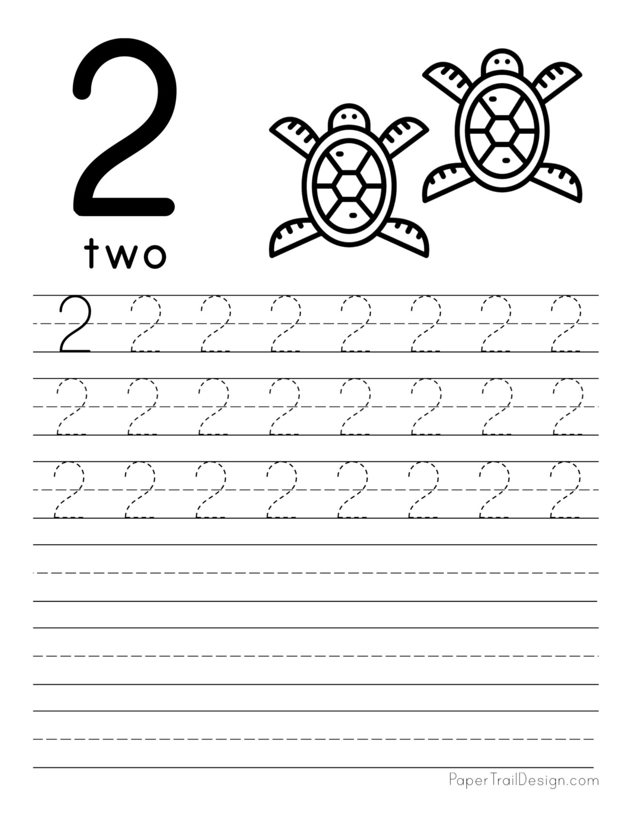 Free Number Tracing Worksheets Paper Trail Design Worksheets
