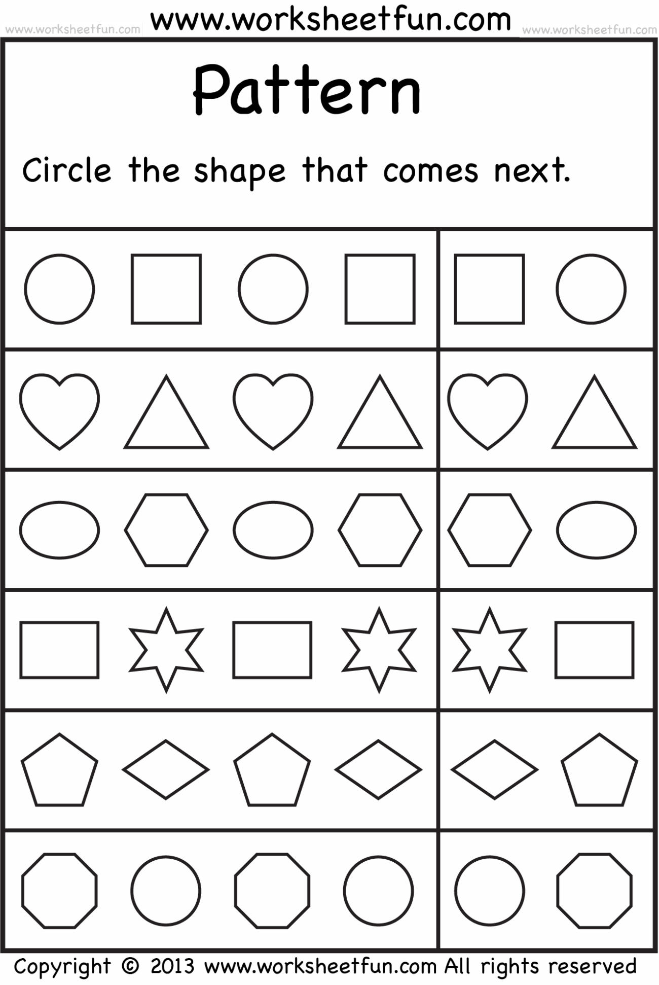 Free Pattern Worksheets For Preschoolers Fun And Educational Activities