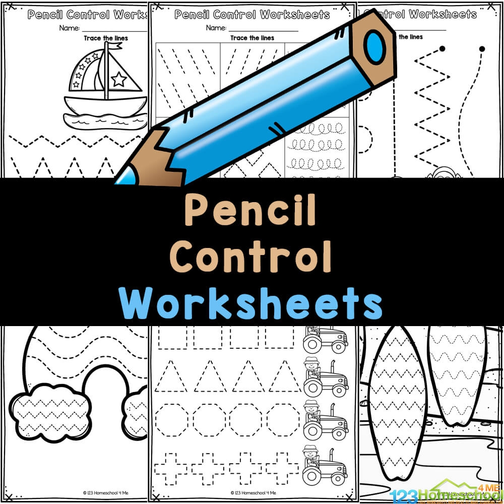 Free Pencil Control Worksheets For Kids 20 Printable Pages