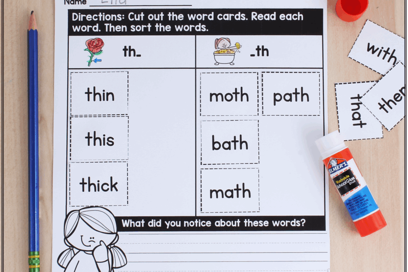 Word Sort Worksheets For Kindergarten