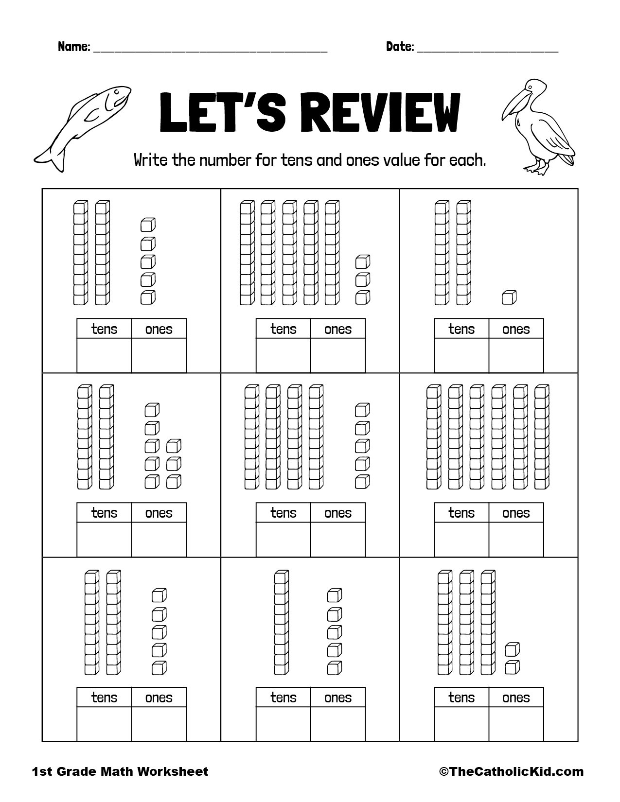 Free Printable Tens And Units Worksheets