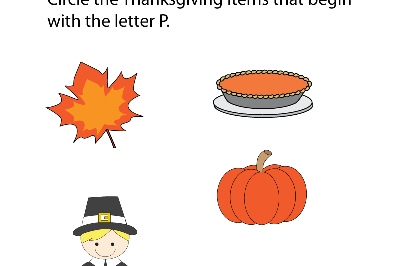 Preschool Printables Thanksgiving