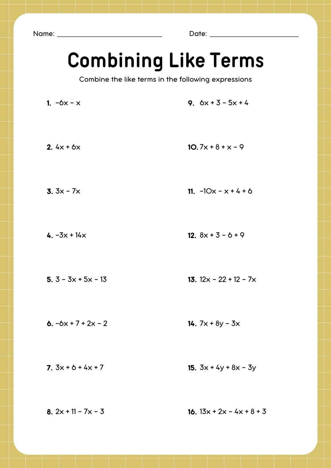 Free Year 8 Maths Worksheets Printable