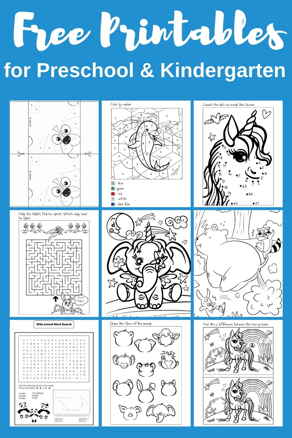 Kids Printable Activities For Preschool