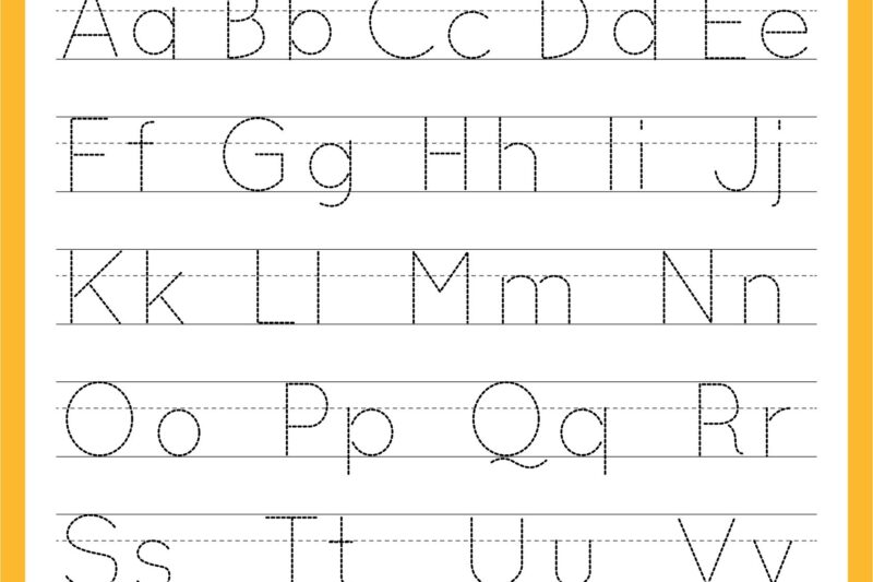 Free Printable Pre K Worksheets Alphabet