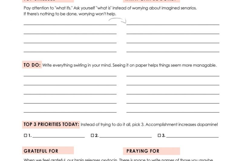 Free Printable Relaxation Worksheets