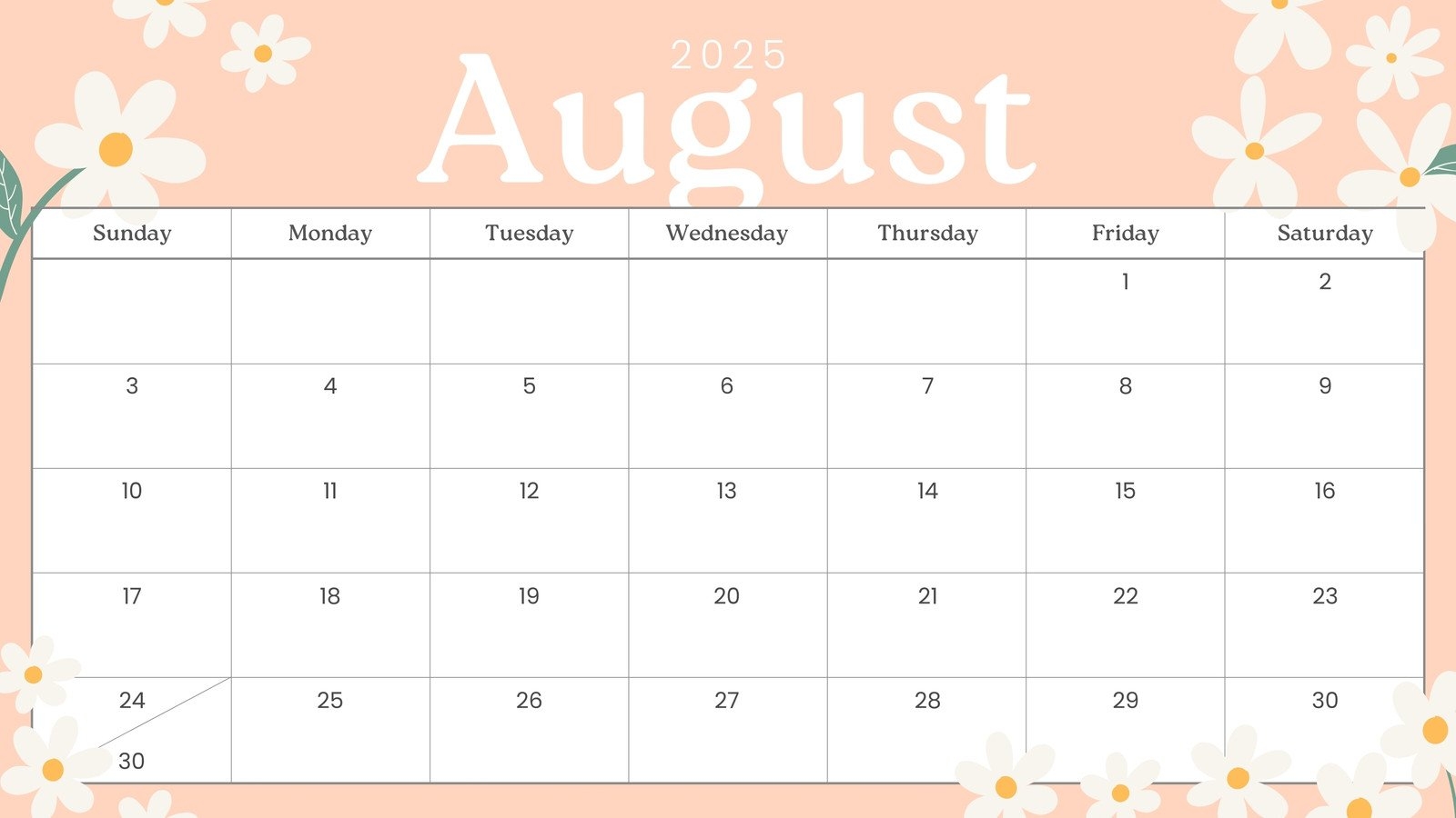 Free Printable August 2025 Calendar Templates Canva Free Printable August 2025 Calendar Templates Canva