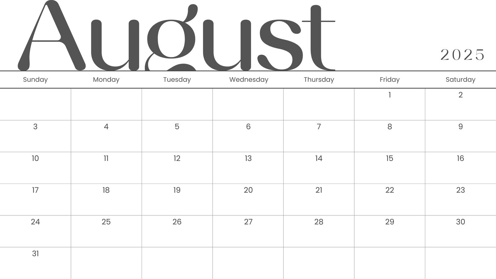 Free Printable August 2025 Calendar Templates Canva Free Printable August 2025 Calendar Templates Canva