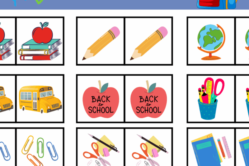 Free Printable Preschool Memory Games