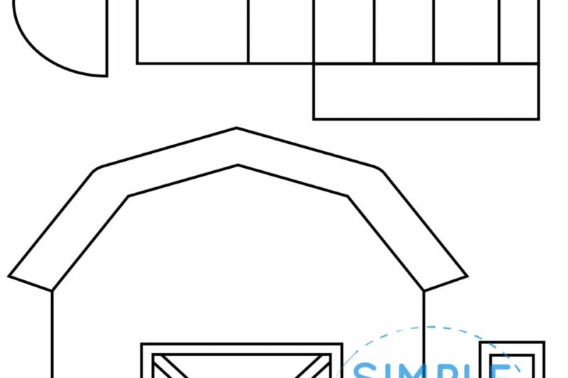 Preschool Printable Barn Template