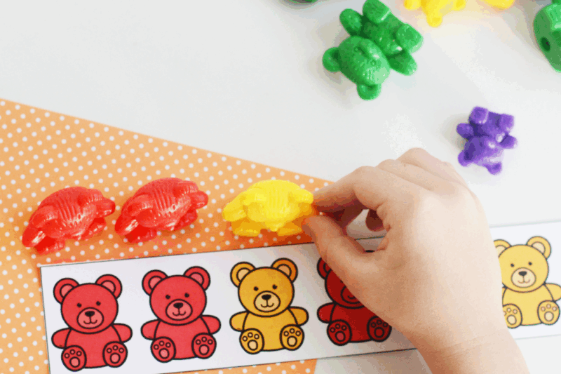 Printable Bear Pattern Games For Preschoolers