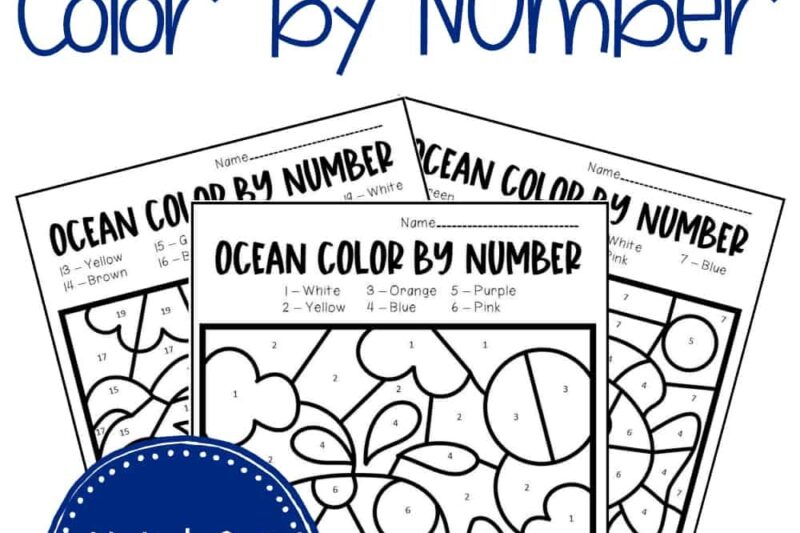 Preschool Color By Number Free Printables