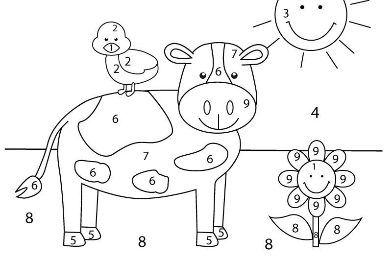 Printable Color By Number For Preschool