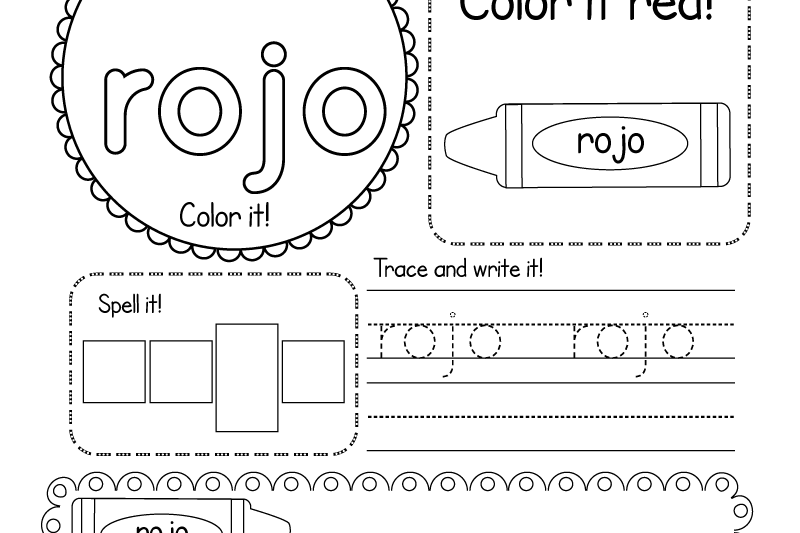 Free Spanish Printable Worksheets For Toddlers