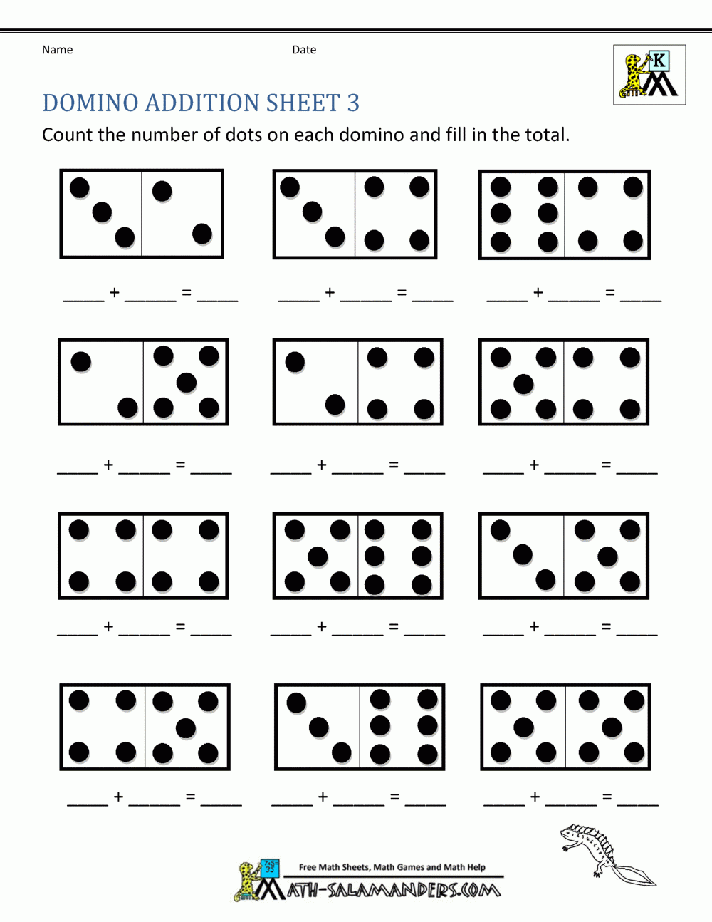 Kindergarten Math Worksheets With Pictures