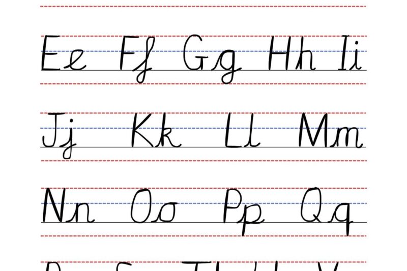 Free Printable Pre Cursive Handwriting Worksheets