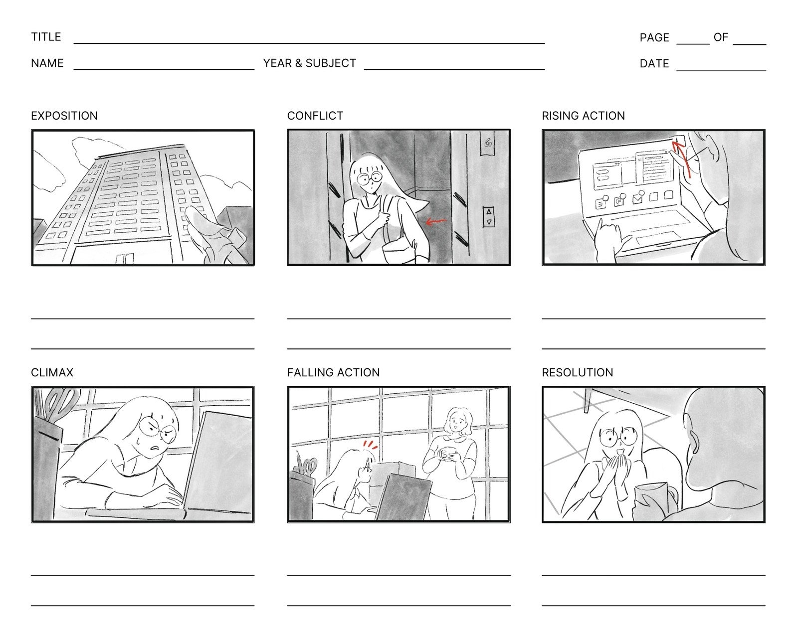 Free Printable Customizable Storyboard Templates Canva Free Printable Customizable Storyboard Templates Canva