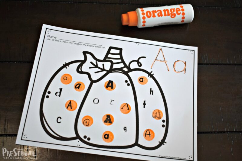 Pumpkin Printable Activities For Preschoolers