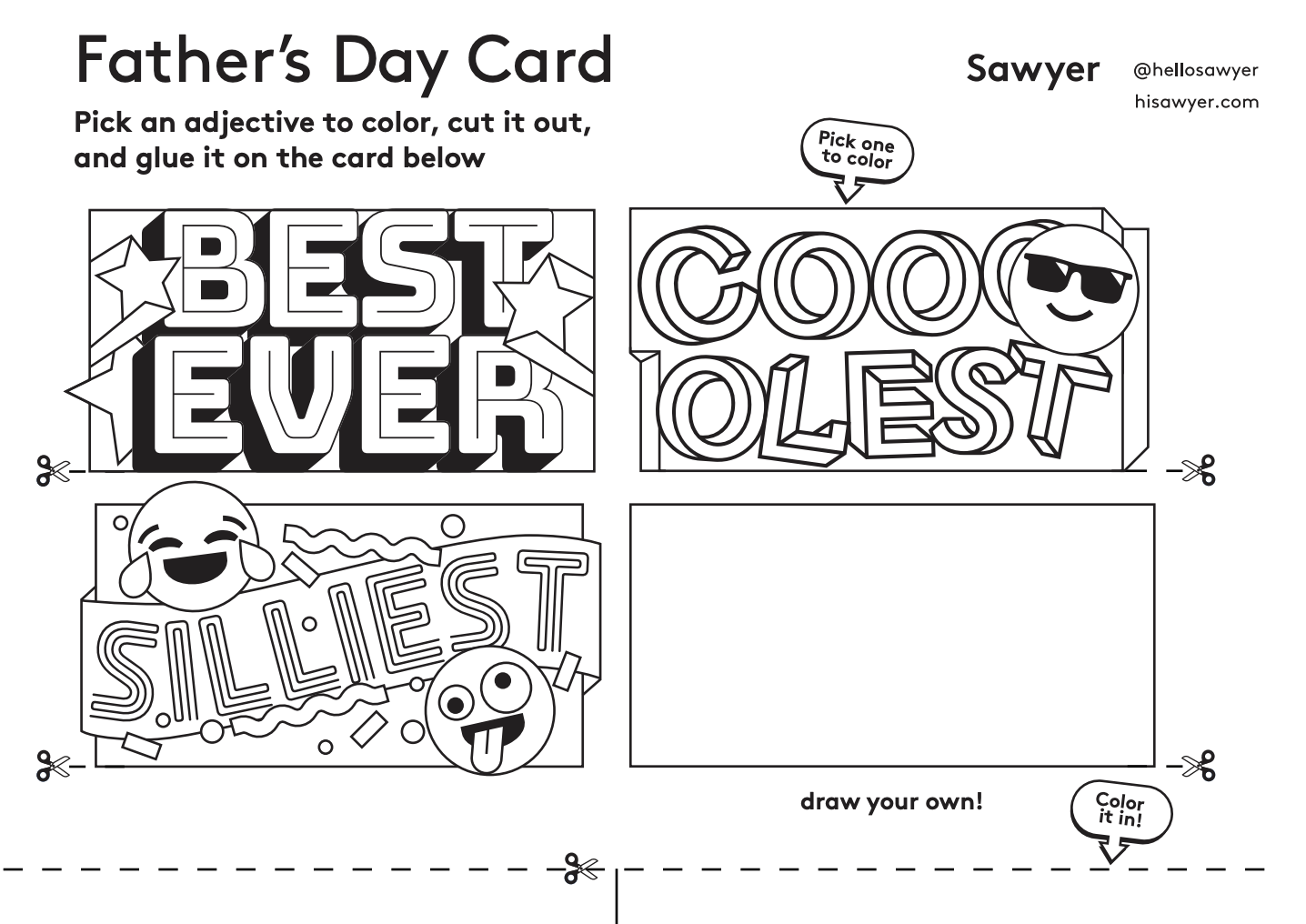 Free Printable Father s Day Cards Sawyer Blog