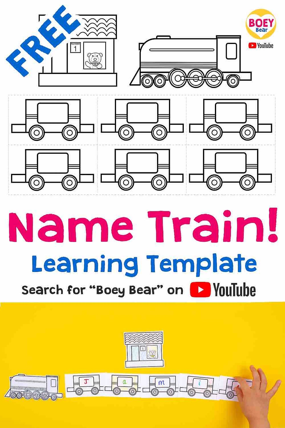 Printable Free Preschool Worksheet Train
