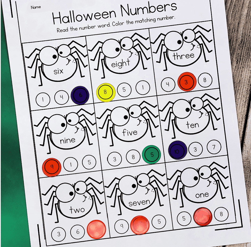 Free Printable Halloween Kindergarten Worksheets