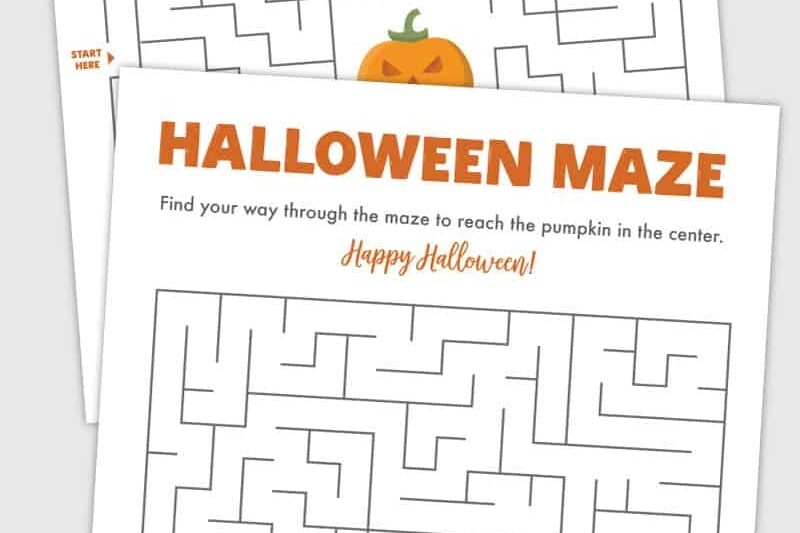 Printable Halloween Mazes For Preschoolers