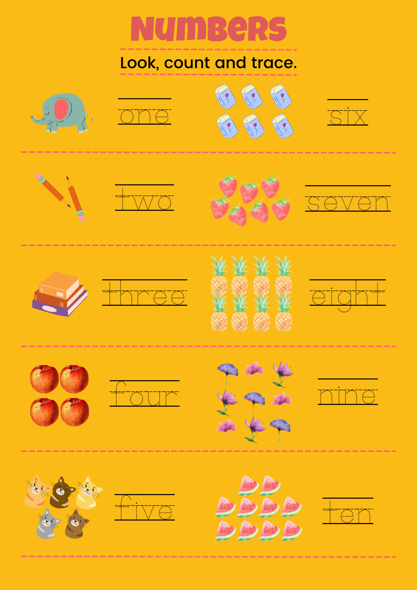 Kindergarten Math And English Worksheets