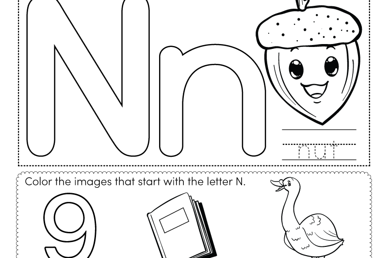 Printable Letter N Worksheets For Kindergarten