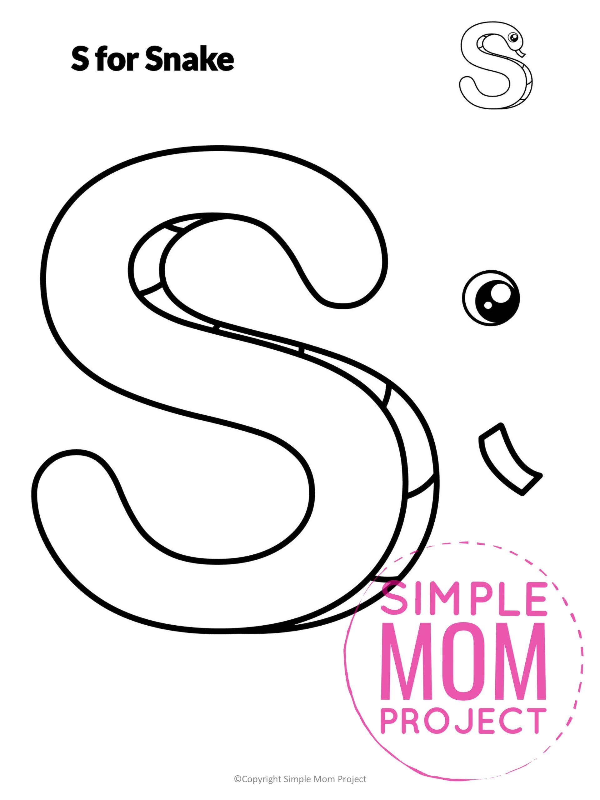 Free Printable Letter S Craft Template Simple Mom Project
