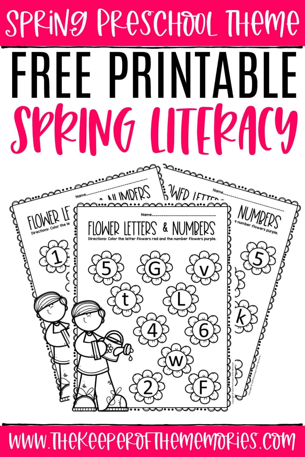 Free Printable Literacy Spring Preschool Worksheets The Keeper Of The Memories