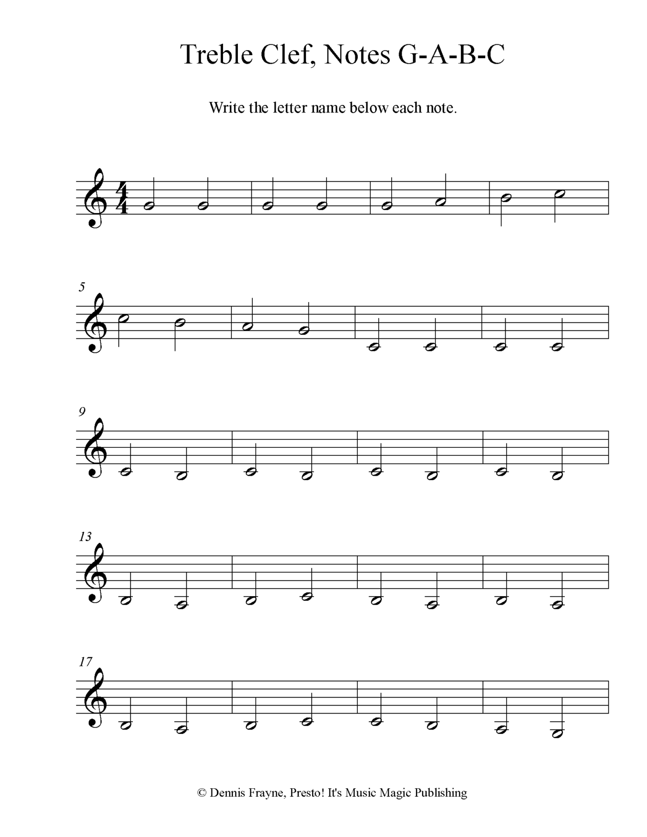 FREE Printable Music Note Naming Worksheets Presto It s Music