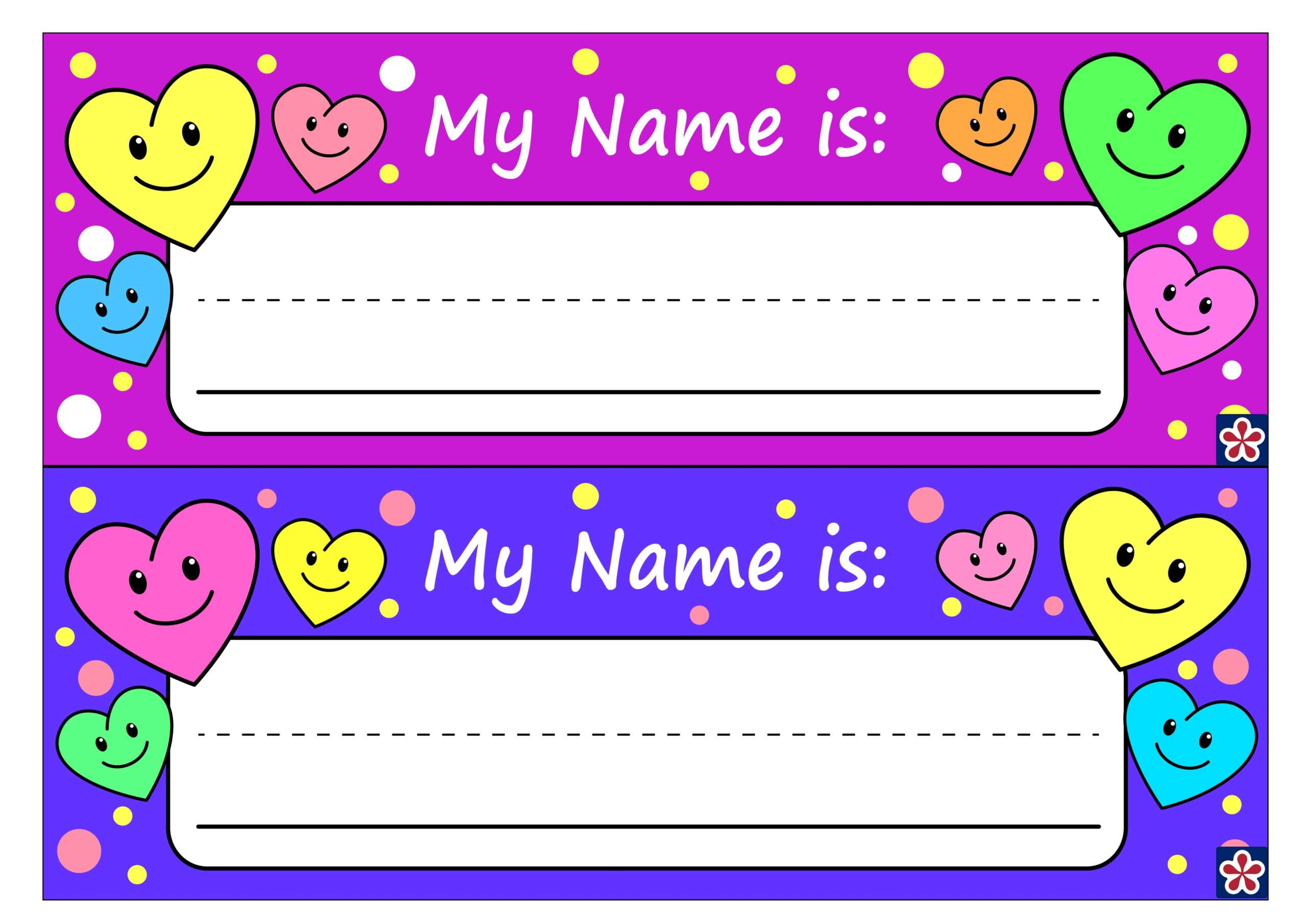 Free Printable Name Tags For Preschoolers TeachersMag Worksheets Library