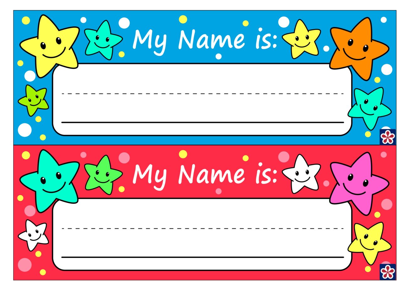Free Printable Name Tags For Preschoolers TeachersMag Worksheets Library