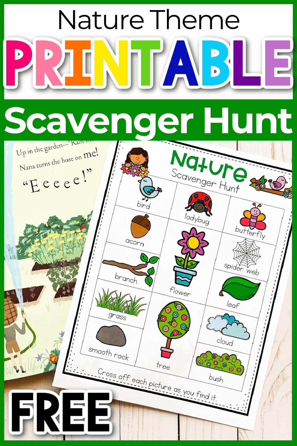 Preschool Nature Scavenger Hunt Free Printable