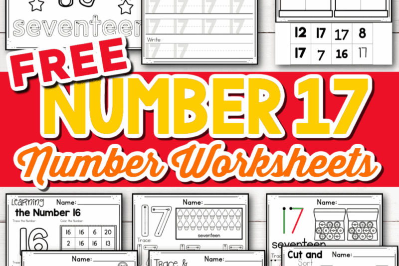 Free Printable Number 17 Worksheets