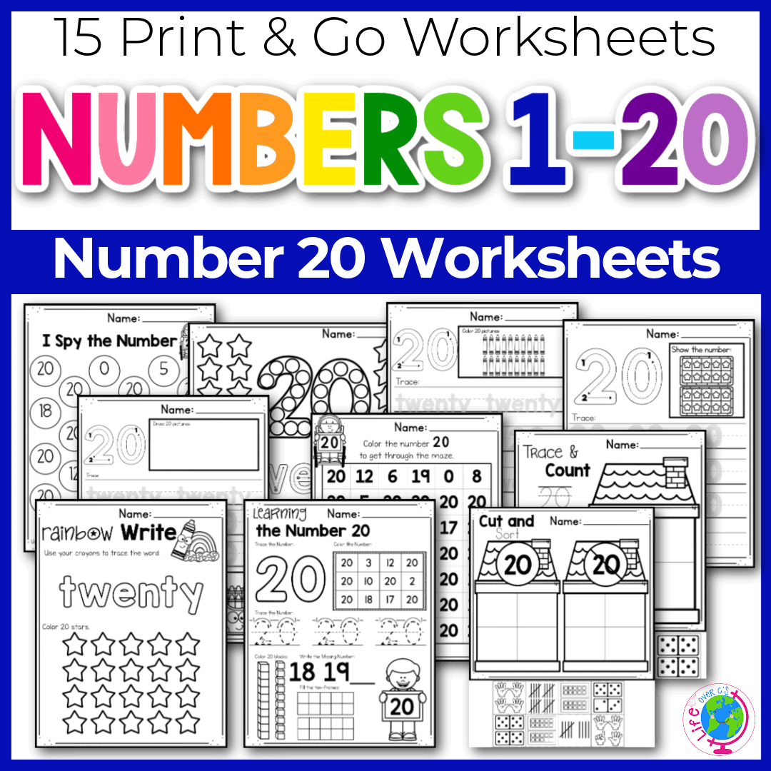 Free Printable Number 20 Worksheets Free Printable Number 20 Worksheets
