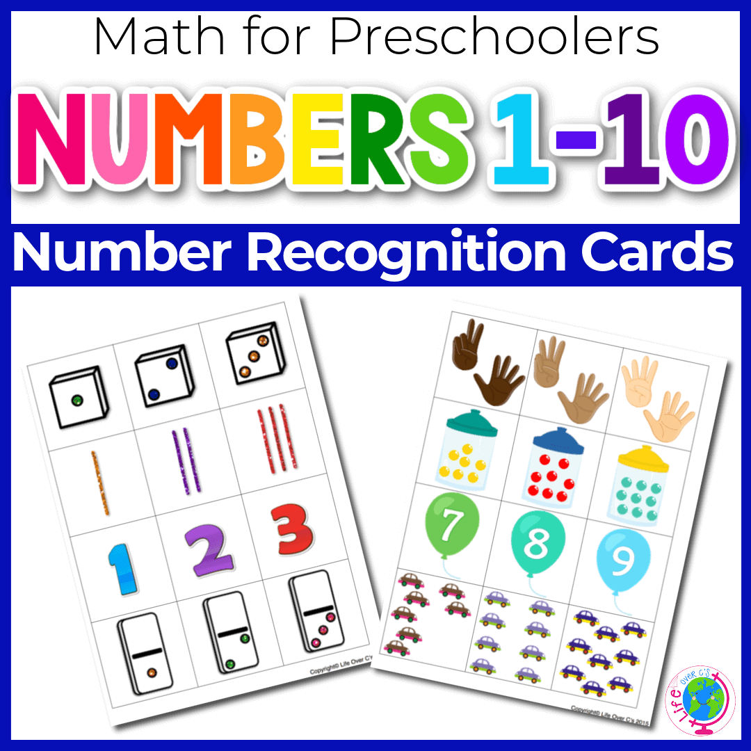 Free Printable Number Recognition Matching Cards For 1 10