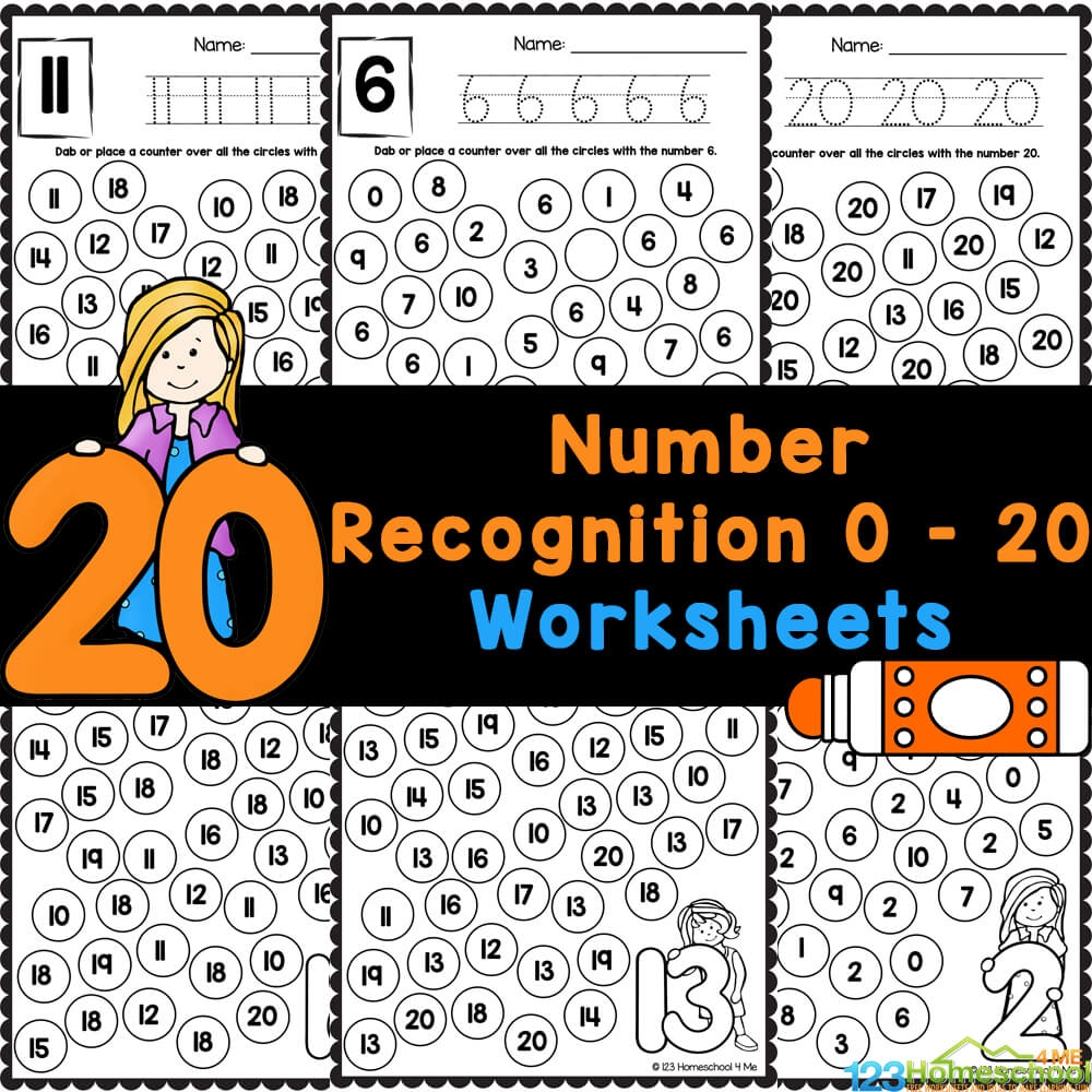 FREE Printable Number Recognition Worksheets Numbers To 20 FREE Printable Number Recognition Worksheets Numbers To 20
