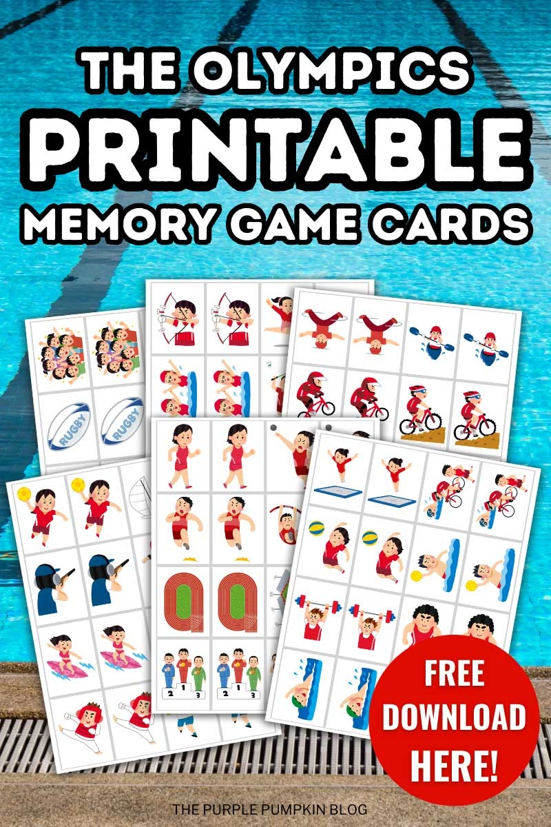 Free Printable Olympics Memory Match Game Cards