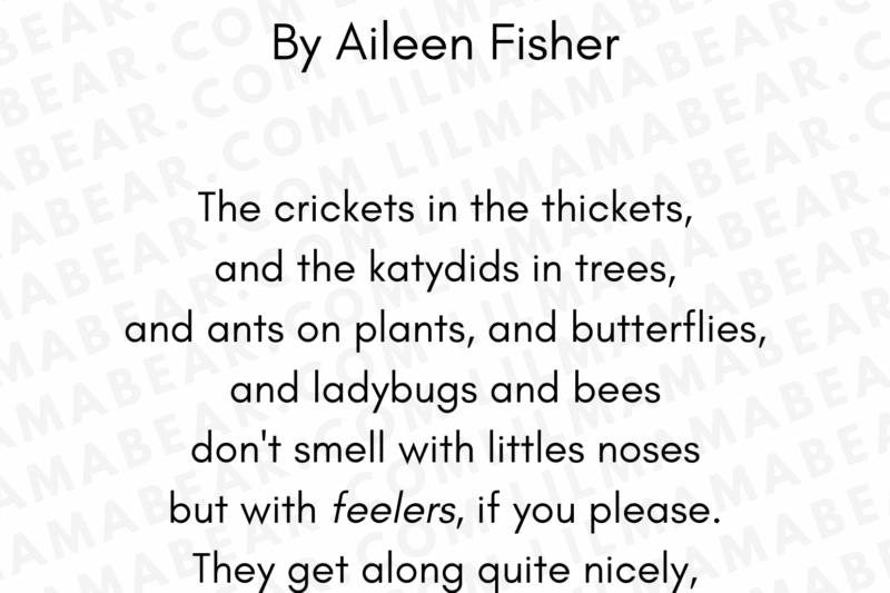 Printable Preschool Poems