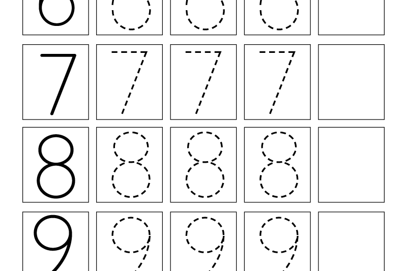 Free Printable Writing Numbers Worksheets