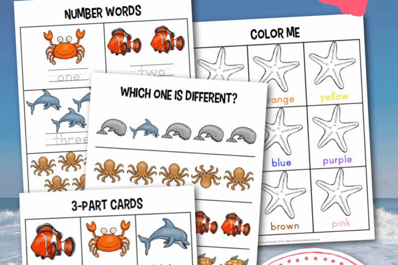 Preschool Aquarium Theme Printables