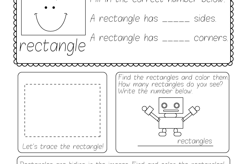 Printable Rectangle Worksheets For Preschool