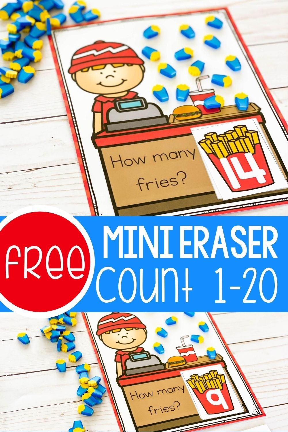 Free Printable Restaurant Theme Counting Mats For 1 20